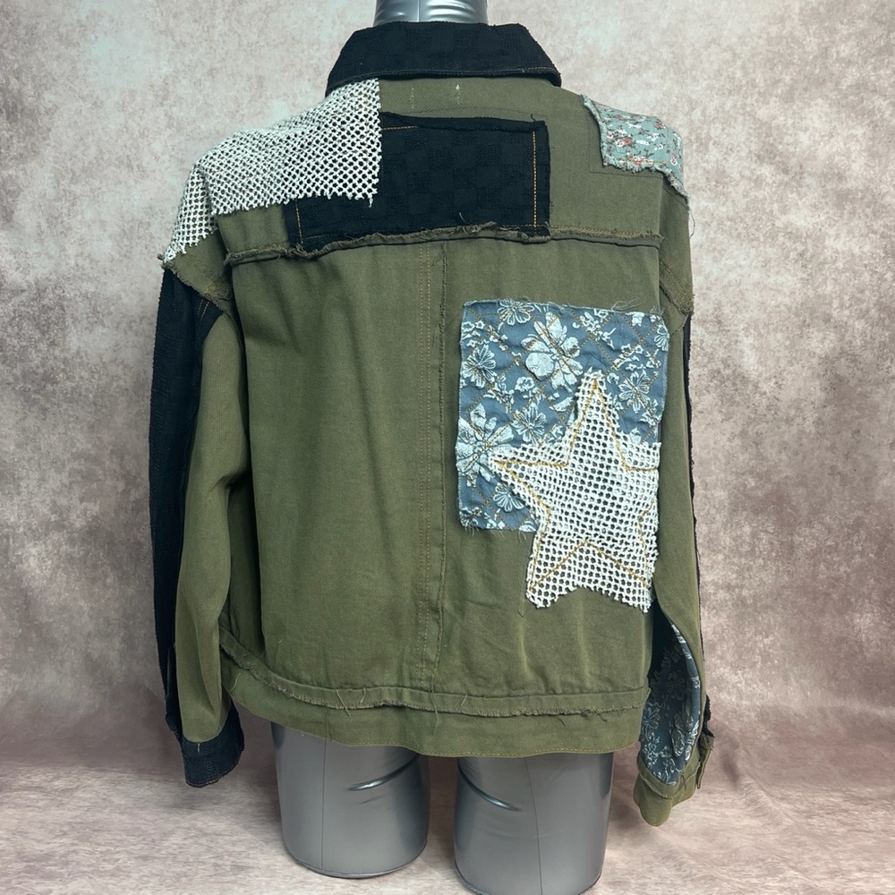 POL Multicolor Patchwork Jean Jacket - image 2